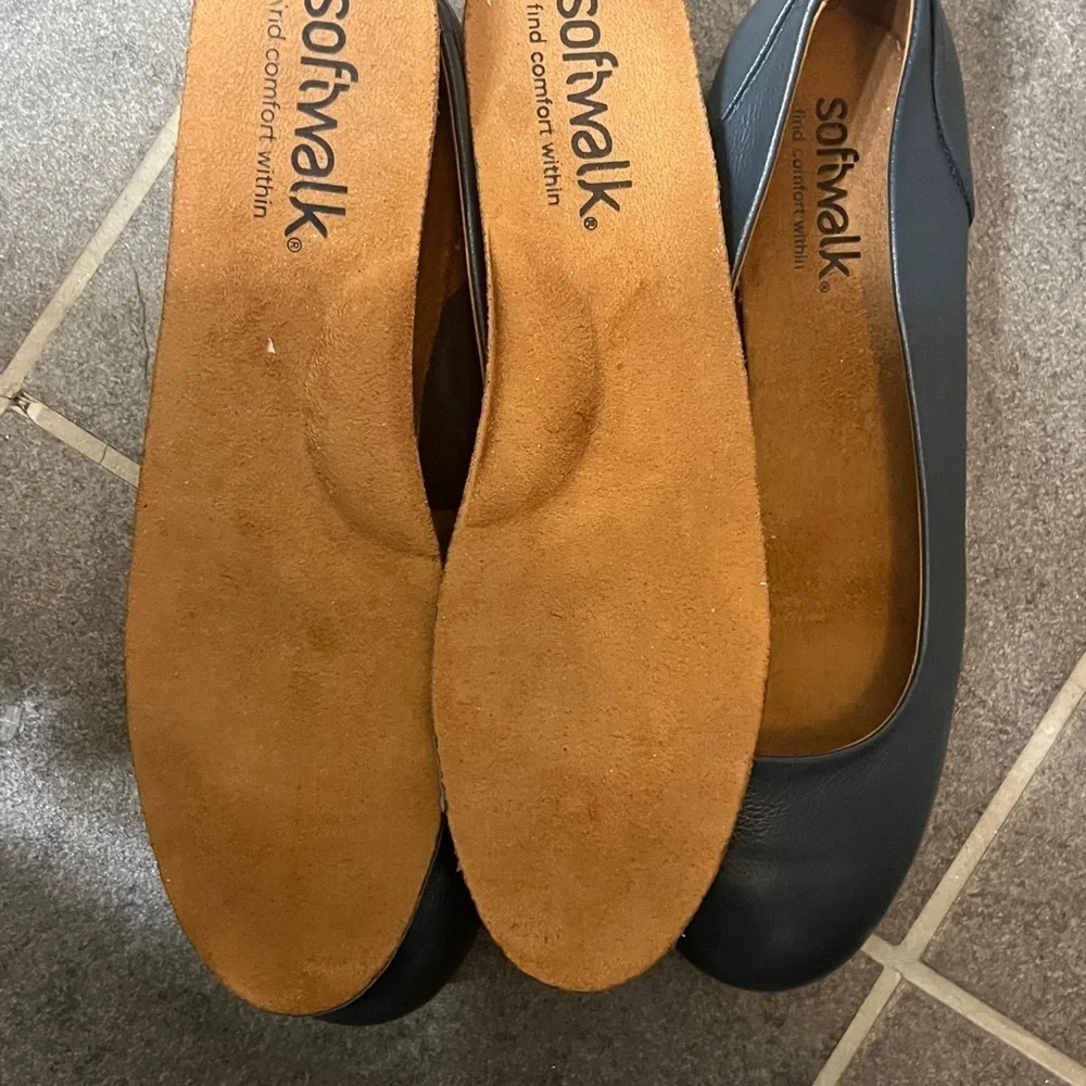 Softwalk Sonoma Ballet Flats Slip On Blue Women’s Size 9W walking summer spring